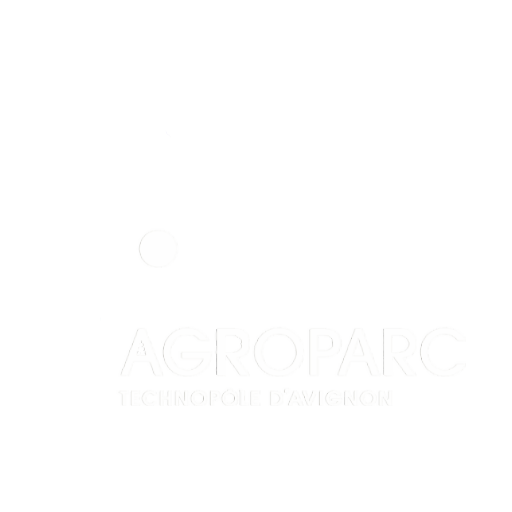 Logo en noir et blanc de l'association Agroparc (technopôle d'Avignon) ayant commandé une vidéo d'entreprise à Ostinato Films