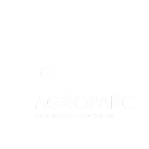 Logo en noir et blanc de l'association Agroparc (technopôle d'Avignon) ayant commandé une vidéo d'entreprise à Ostinato Films