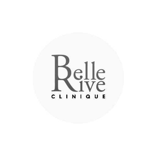 Logo en noir et blanc de la clinique psychiatrique Belle-Rive située à Villeneuve-les-Avignon dans le Gard ayant commandé une vidéo d'entreprise à Ostinato Films